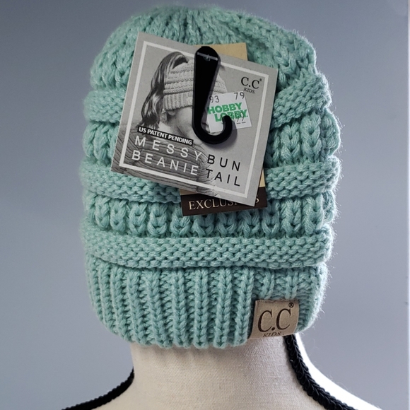 CC Kids' Messy Bun Beanie - Picture 1 of 7